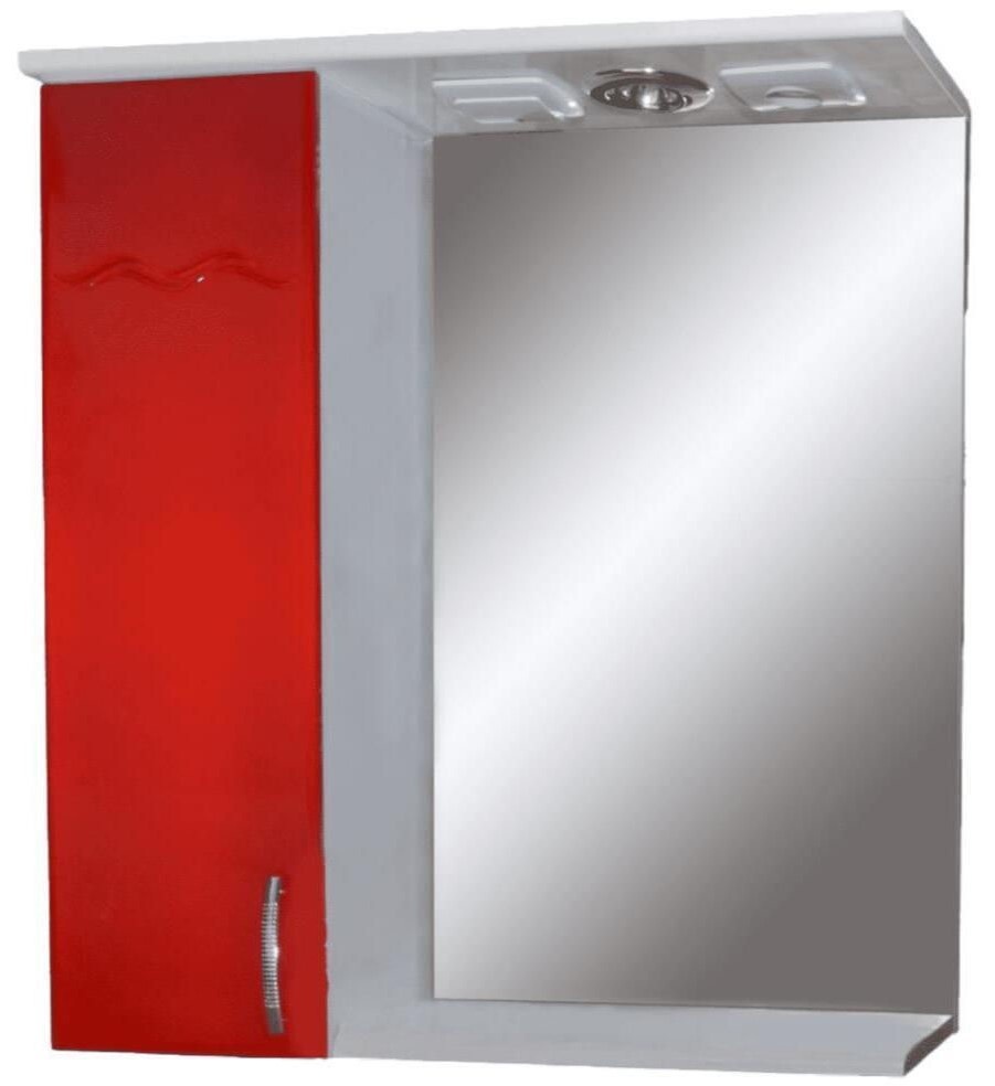 Dulap cu oglindă Mashtab Clasic 6799 600x200x720mm White/Red