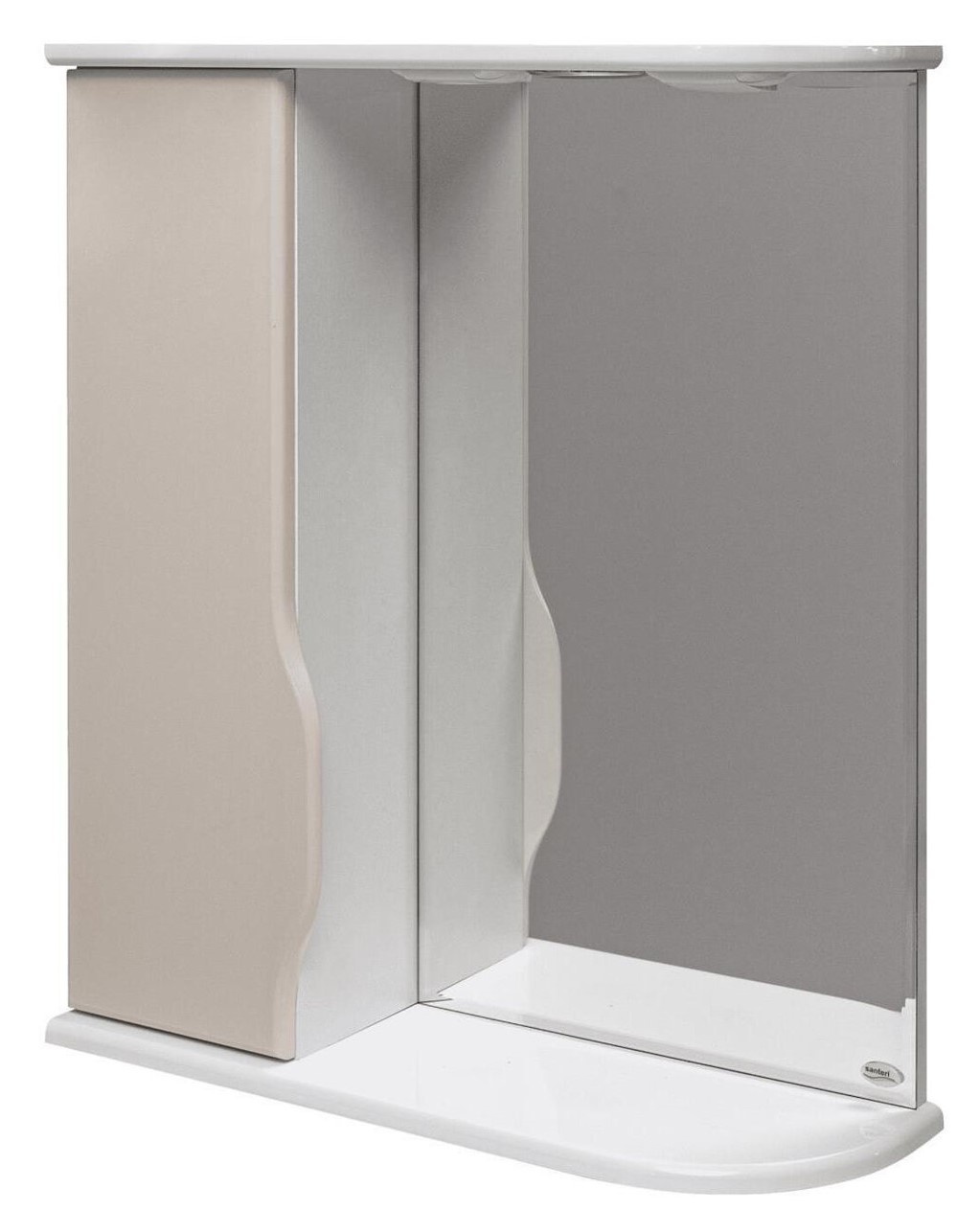 Dulap cu oglindă Mashtab Print 9783 600x200x720mm White/Beige