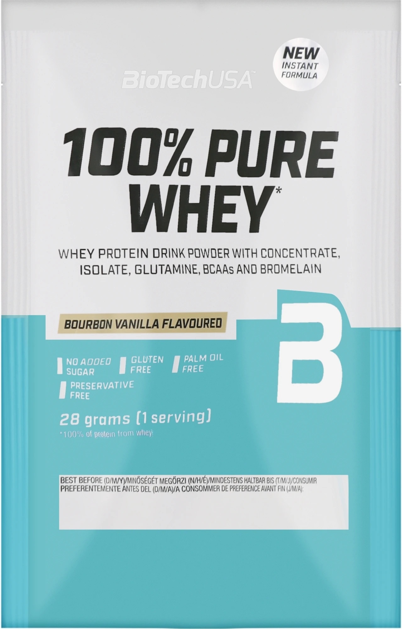 Proteină Biotech 100% Pure Whey Bourbon Vanilla