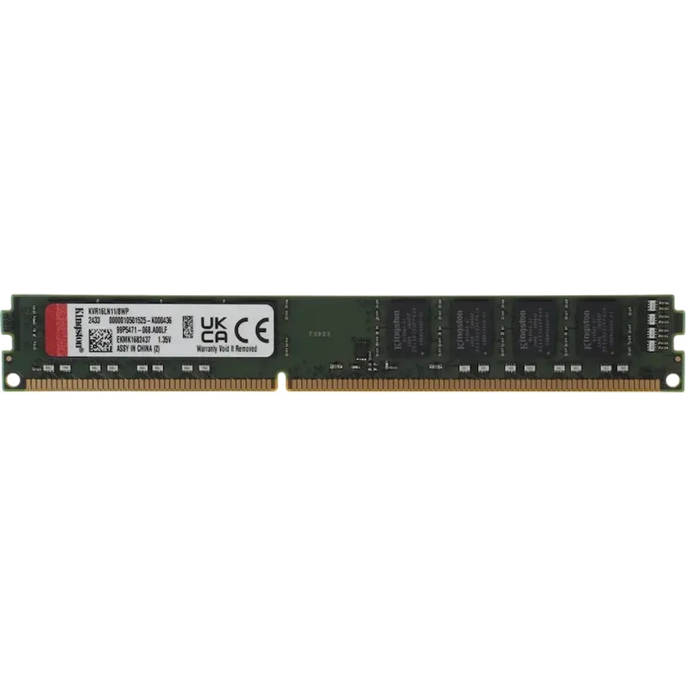 Memorie Kingston ValueRAM 8Gb DDR3-1600MHz (KVR16LN11/8WP)