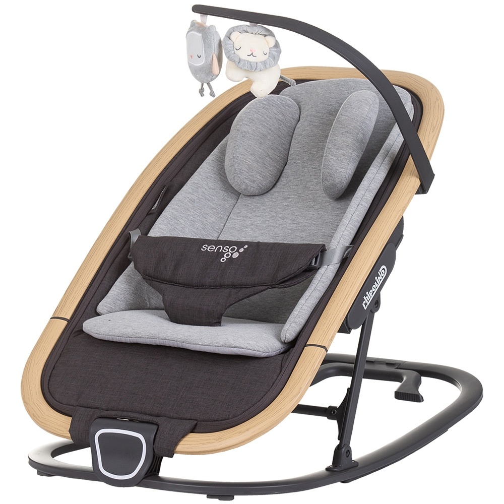 Șezlong pentru bebeluși Chipolino Senso Cloud/Wood (SHESO0251CL)