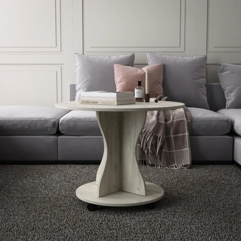 Măsuţă cafea ML-Mobila МЛ-11 Oak Kraft White