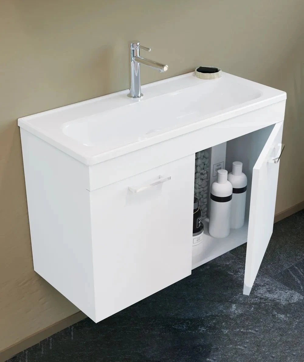 Dulap cu lavoar Orka Bafa 80 White (16874)