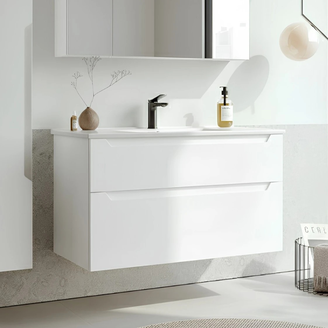 Dulap cu lavoar Orka Messina 100 White (19219)