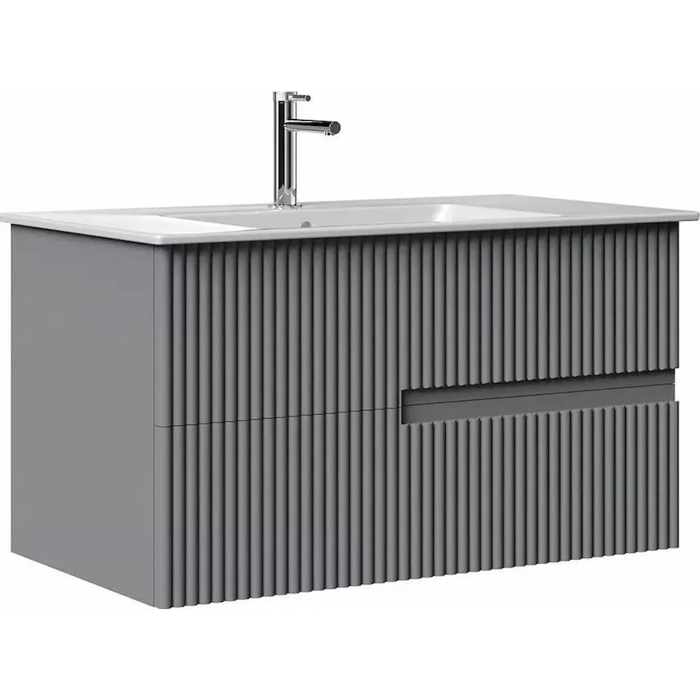 Dulap cu lavoar Orka Moonlight 91 Grey Matt (16833)