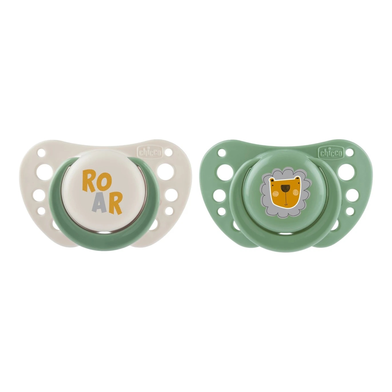 Suzeta Chicco Physio Air 2–6m Green 2pcs (171514)