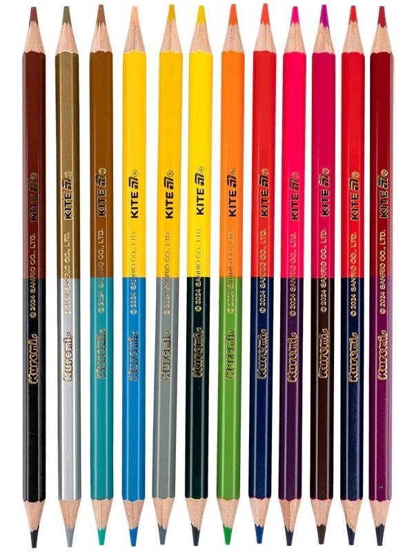 Creioane colorate Kite Kuromi 12pcs (HK25-054-2)
