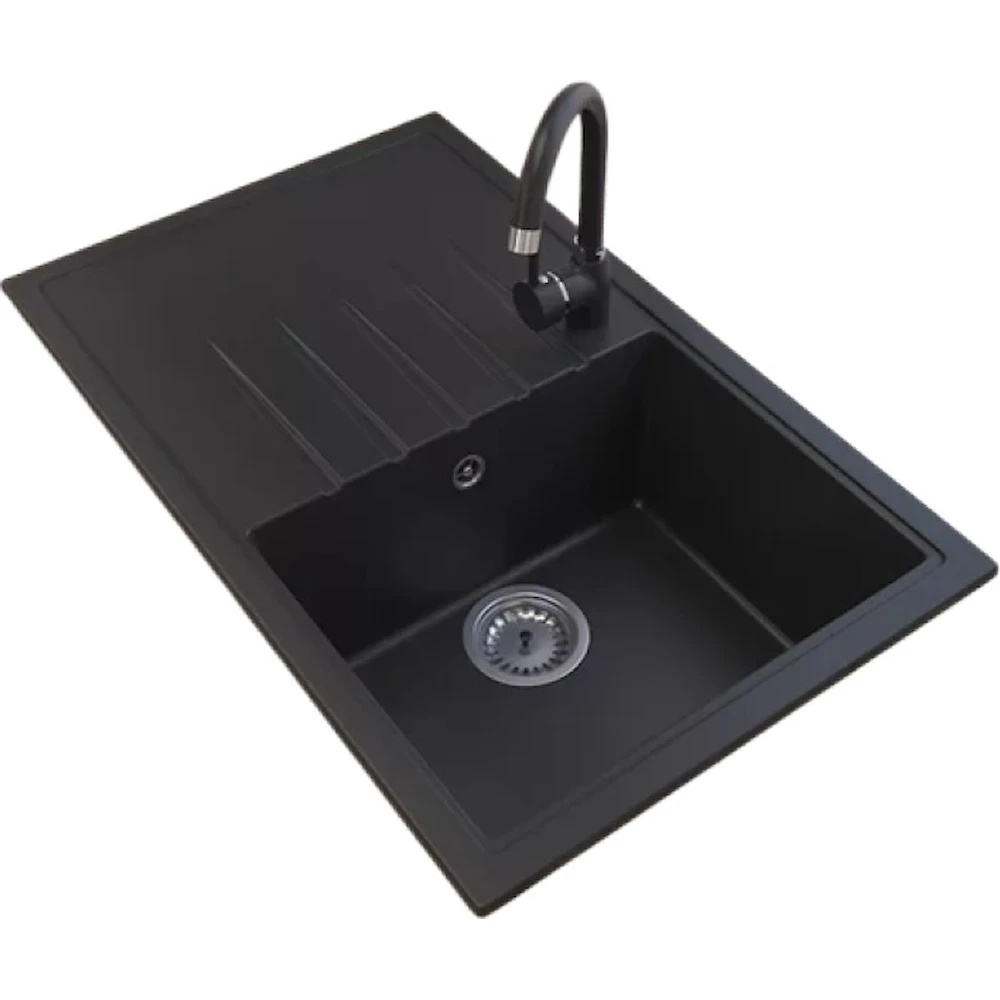 Chiuvetă de bucătărie Granitan ERIS 785x495mm Black (07278001014)