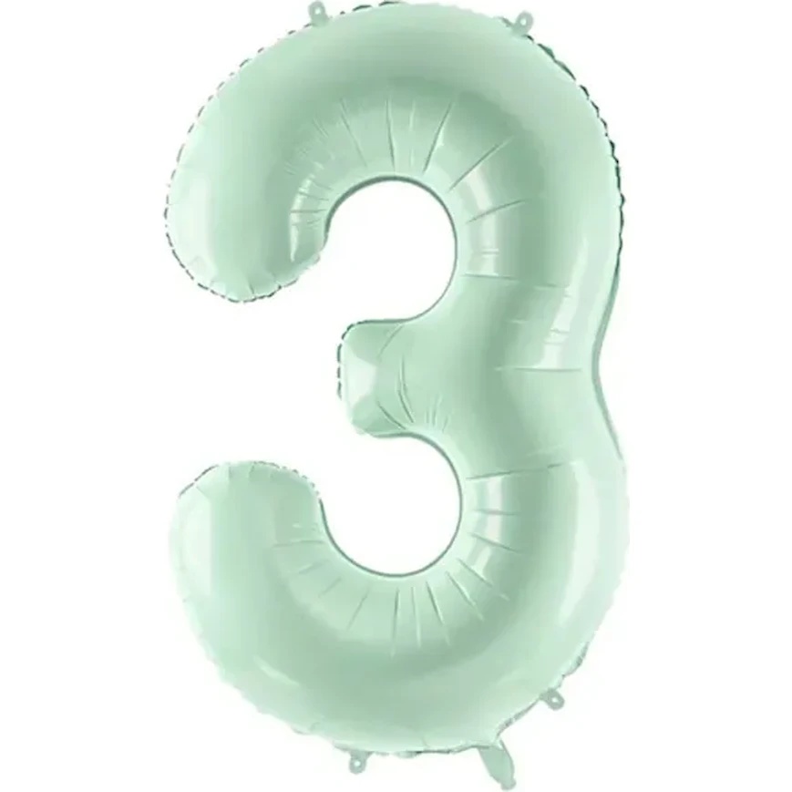Balon PartyDeco Number 3 72cm Mint (FB230G-3-012) – cumpără în Chișinău ...