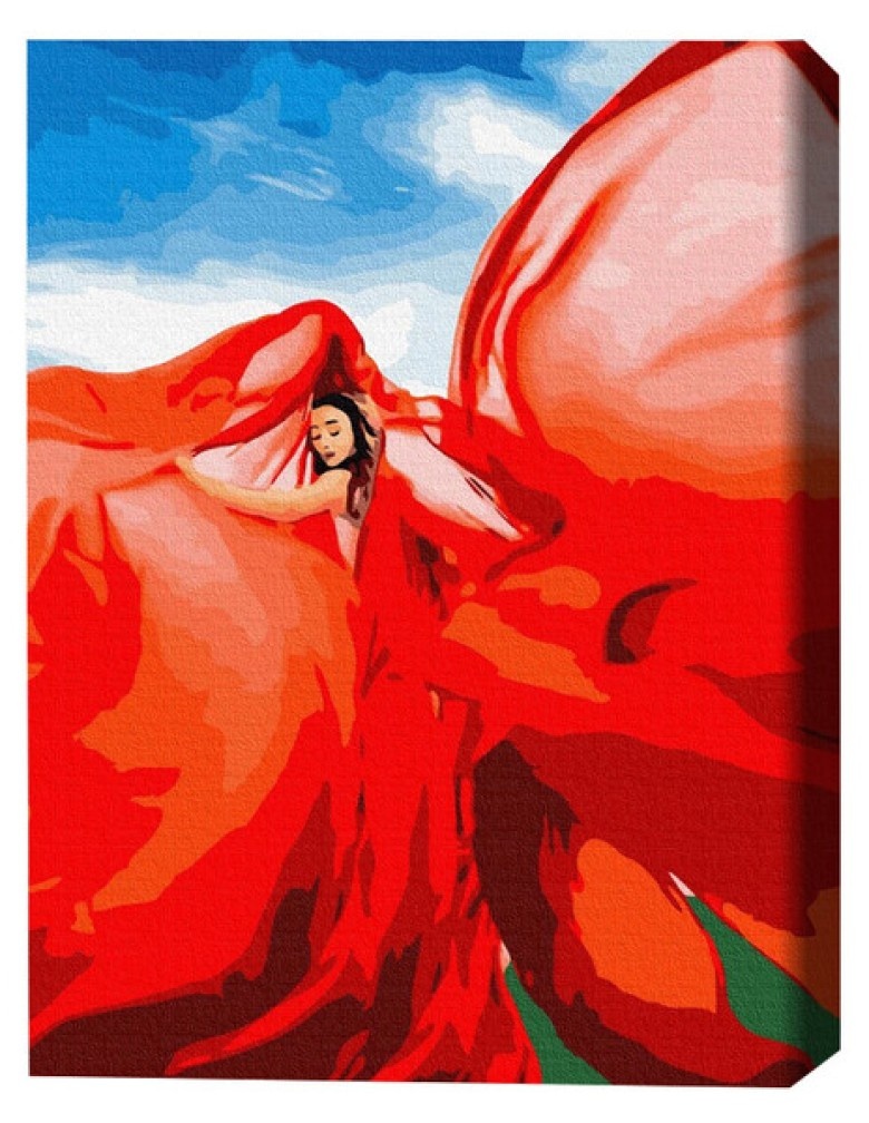 Tablou pe numere Brushme Женщина в красном 40x50cm (PGX37565FC)