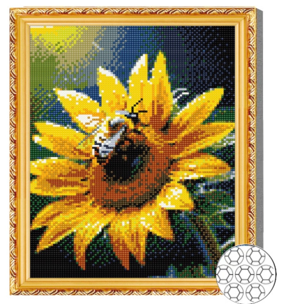Mozaic cu diamante Art Gallery Premium Bee On A Sunflower (GB87907)