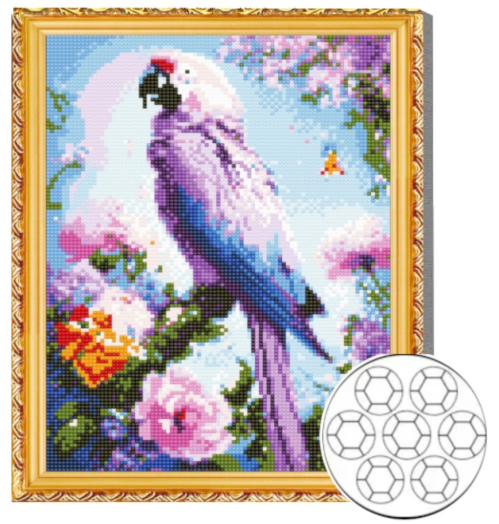 Mozaic cu diamante Art Gallery Premium Bright Parrot 30x40cm (GB87169)