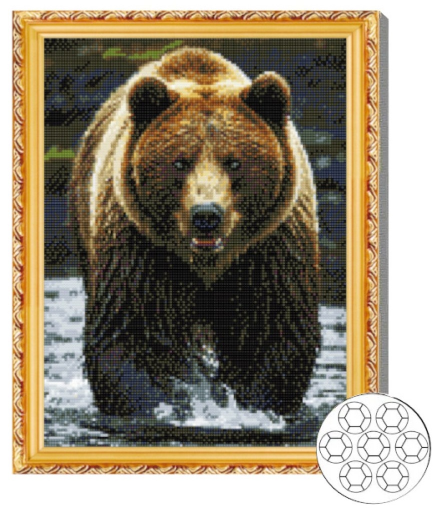 Mozaic cu diamante Art Gallery Premium Brown Bear 40x50cm (GA87361)