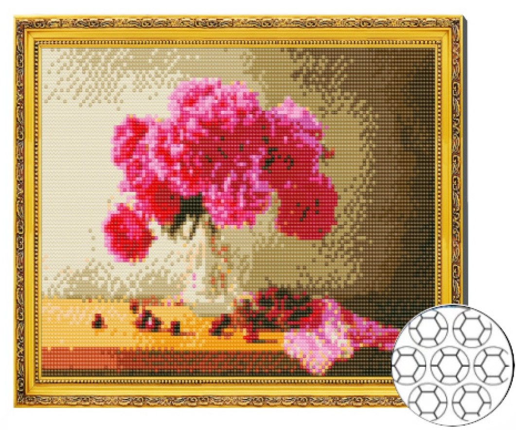 Mozaic cu diamante Art Gallery Premium Hot Pink Peonies 30x40cm (GB80109)