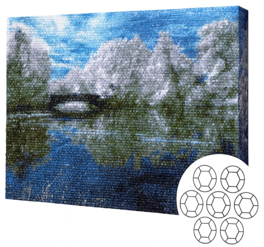 Mozaic cu diamante Art Gallery Premium Lake In The Winter Forest 40x50cm ( GA80127)