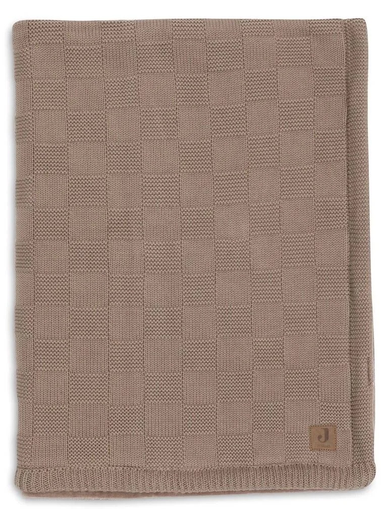 Plapumă pentru bebeluși Jollein Box Knit 100x150cm Milky Coffee Velvet (517-522-68125)