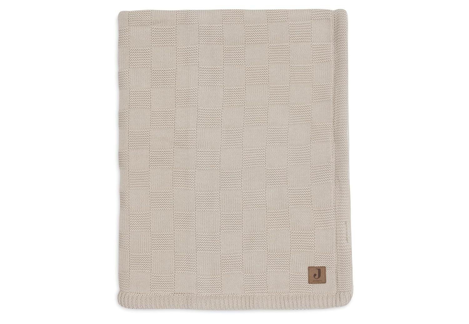 Plapumă pentru bebeluși Jollein Box Knit 100x150cm Warm Sand Velvet (517-522-68124)