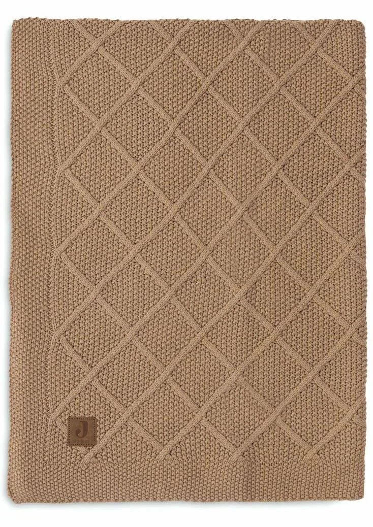 Plapumă pentru bebeluși Jollein Check Knit 100x150cm Biscuit (516-522-68039)
