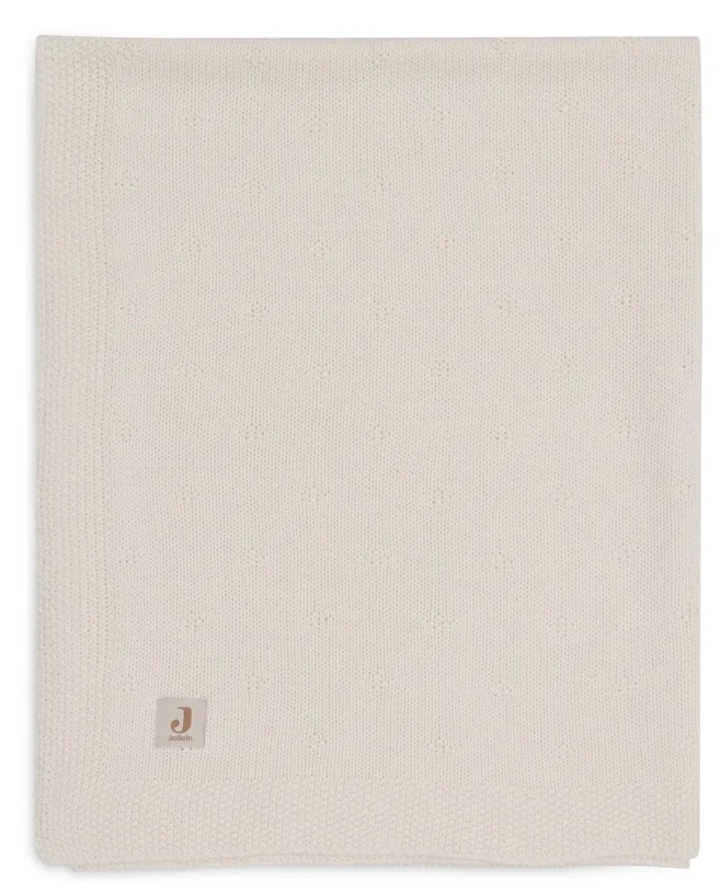 Plapumă pentru bebeluși Jollein Cosy Knit 75x100cm Ivory (516-511-68030)