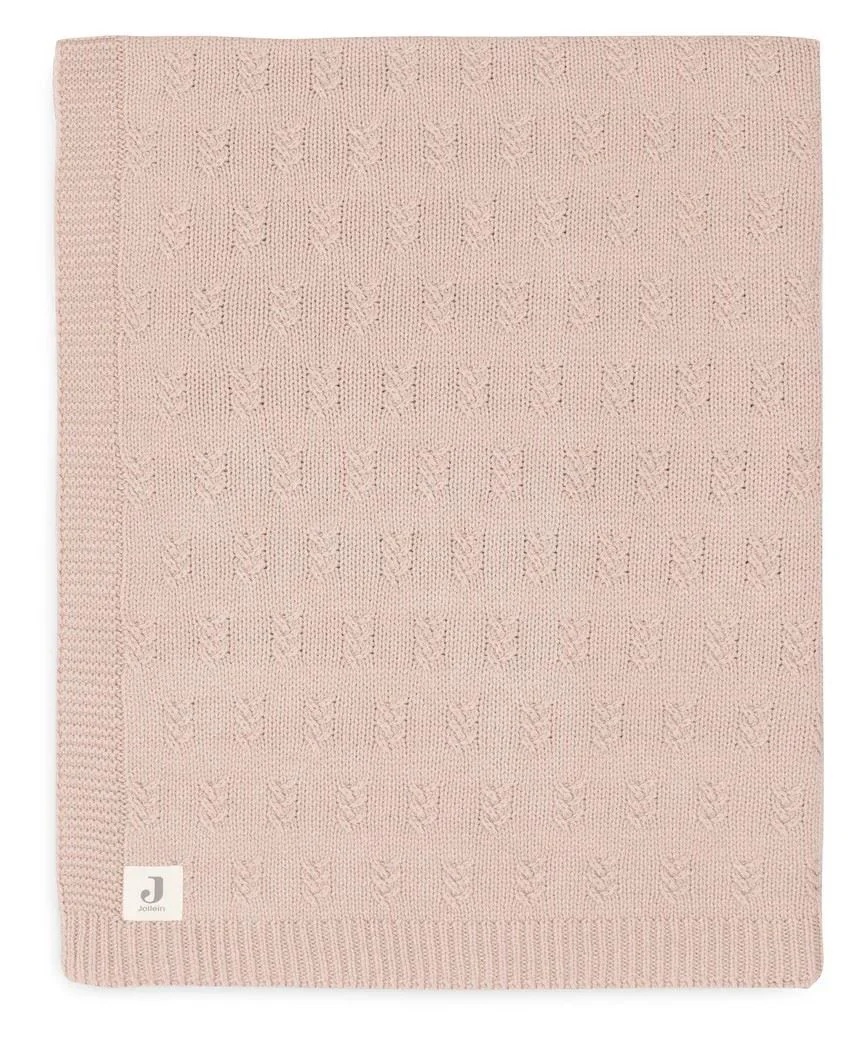 Plapumă pentru bebeluși Jollein Grain Knit 75x100cm Wild Rose (516-511-67065)