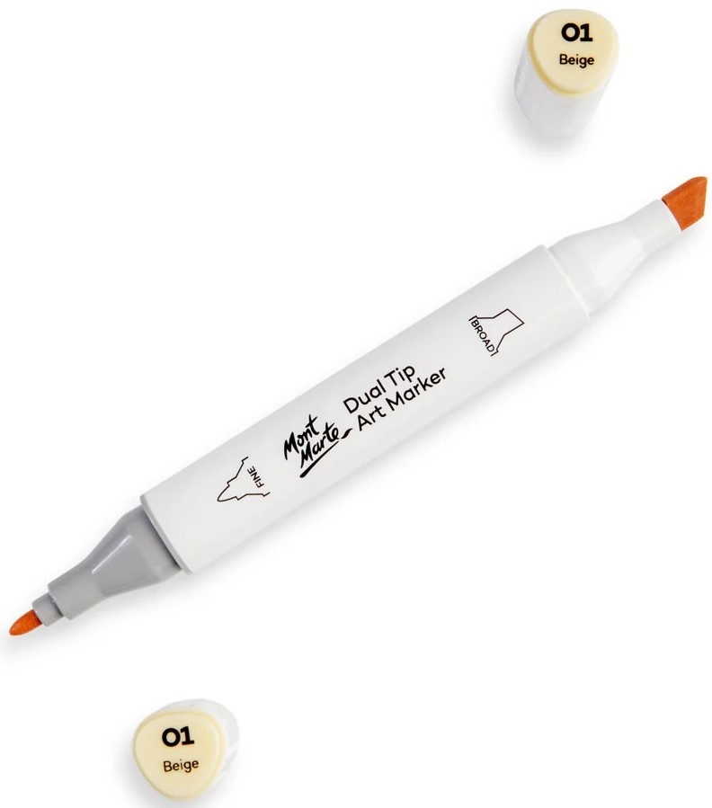 Marker Mont Marte Dual Tip Beige O1 (MGRD0001)