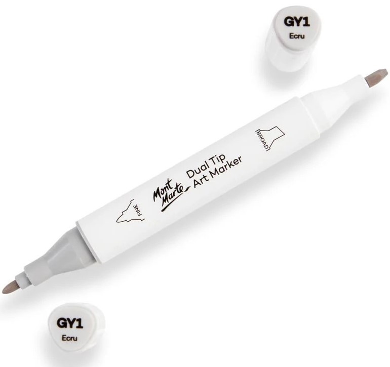 Marker Mont Marte Dual Tip Ecru GY1 (MGRD0054)