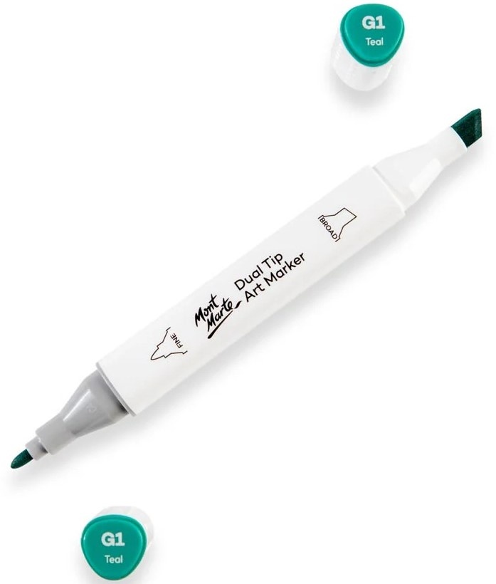 Marker Mont Marte Dual Tip Teal G1 (MGRD0034)