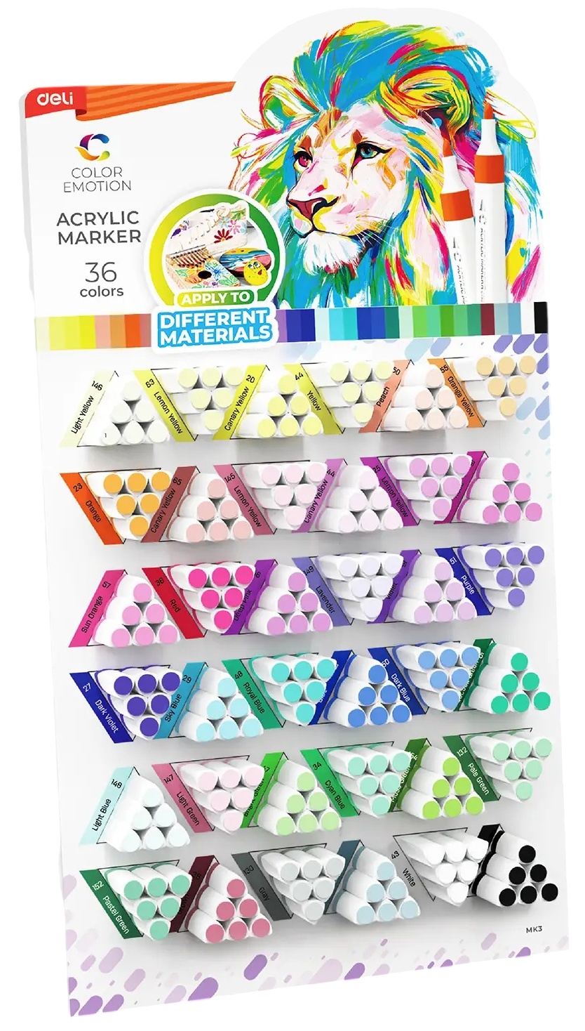 Set markere Deli Color Emotion 36Colors (EMK3)