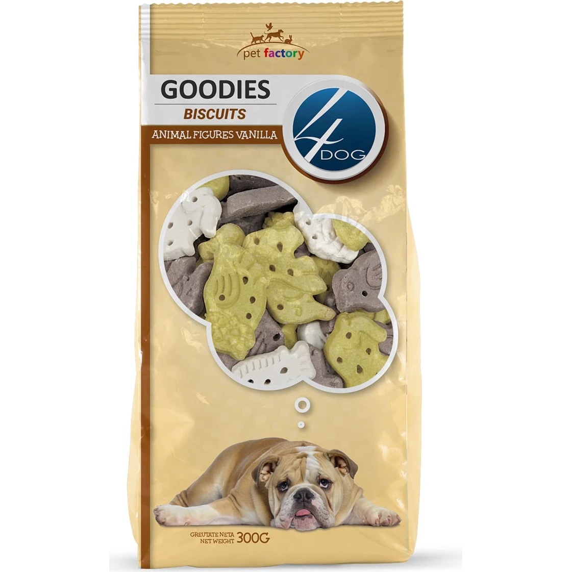 Snackuri pentru câini 4Dog Biscuits Animal Figures Vanilla 300g