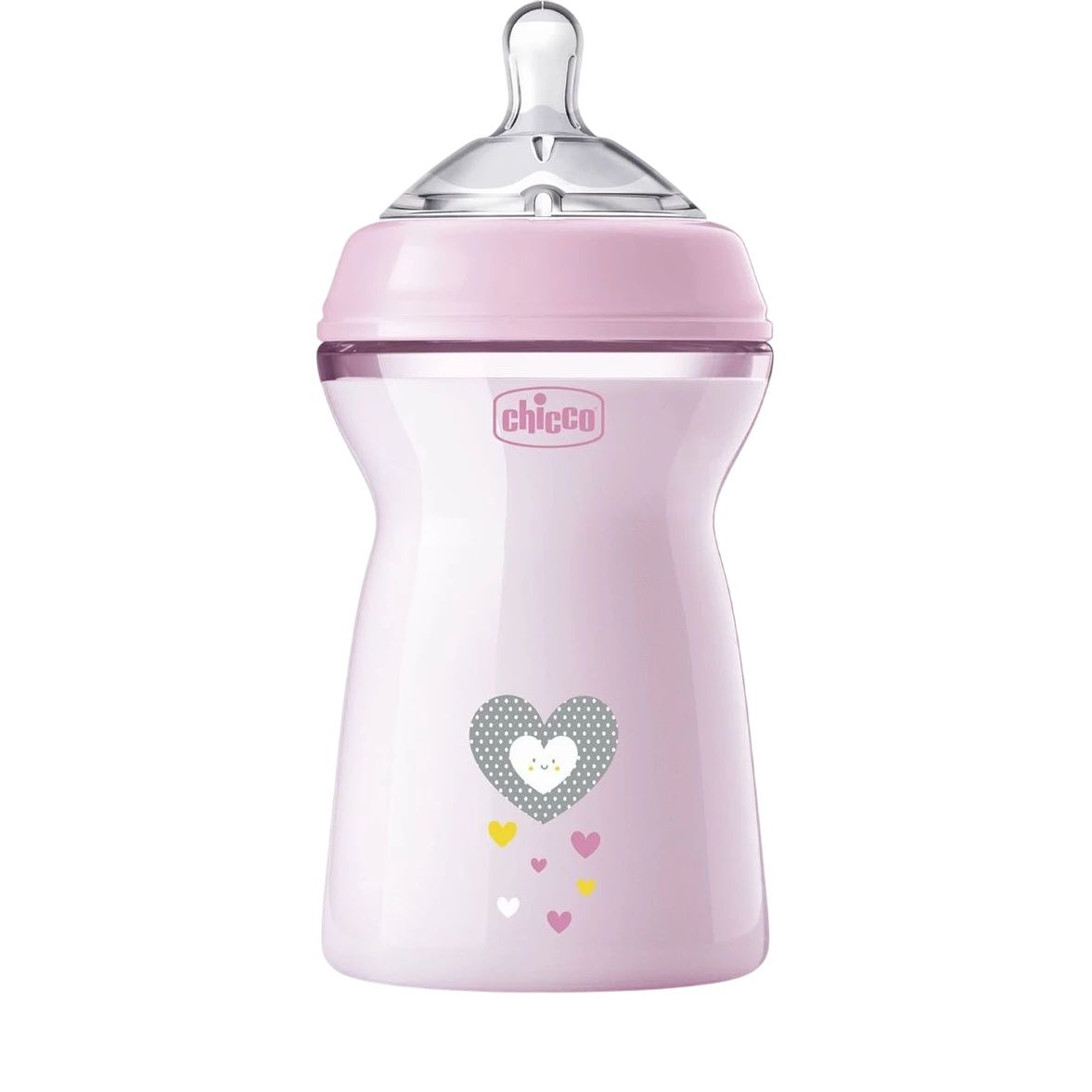 Biberon pentru bebeluș Chicco Natural Feeling 330ml 6m+ Heart