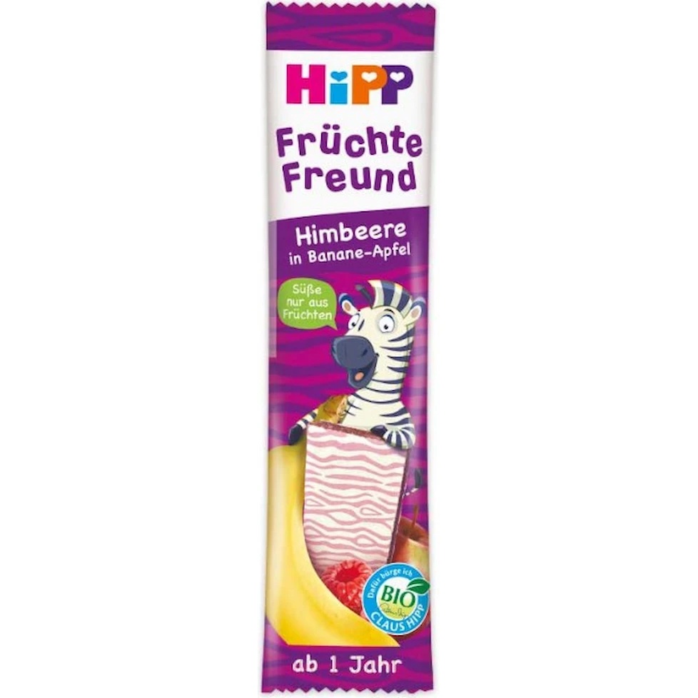 Gustare cu fructe-cereale HiPP Raspberry Apple Banana 23g (31362)
