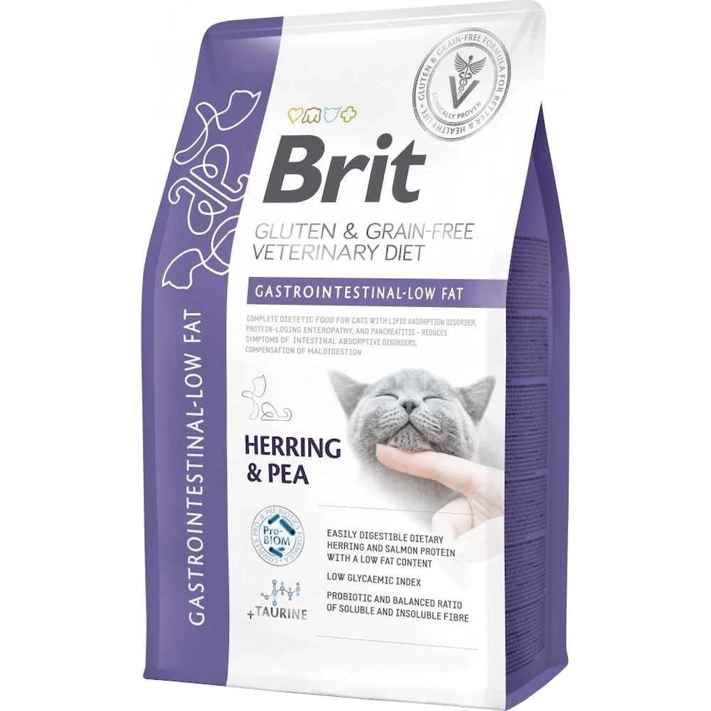Hrană uscată pentru pisici Brit Grain Free Veterinary Diet Gastrointestinal-Low Fat 5kg
