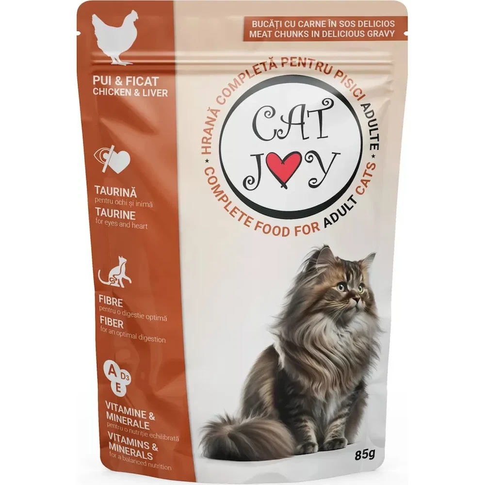Hrană umedă pentru pisici Cat Joy Chicken 85g 24pcs