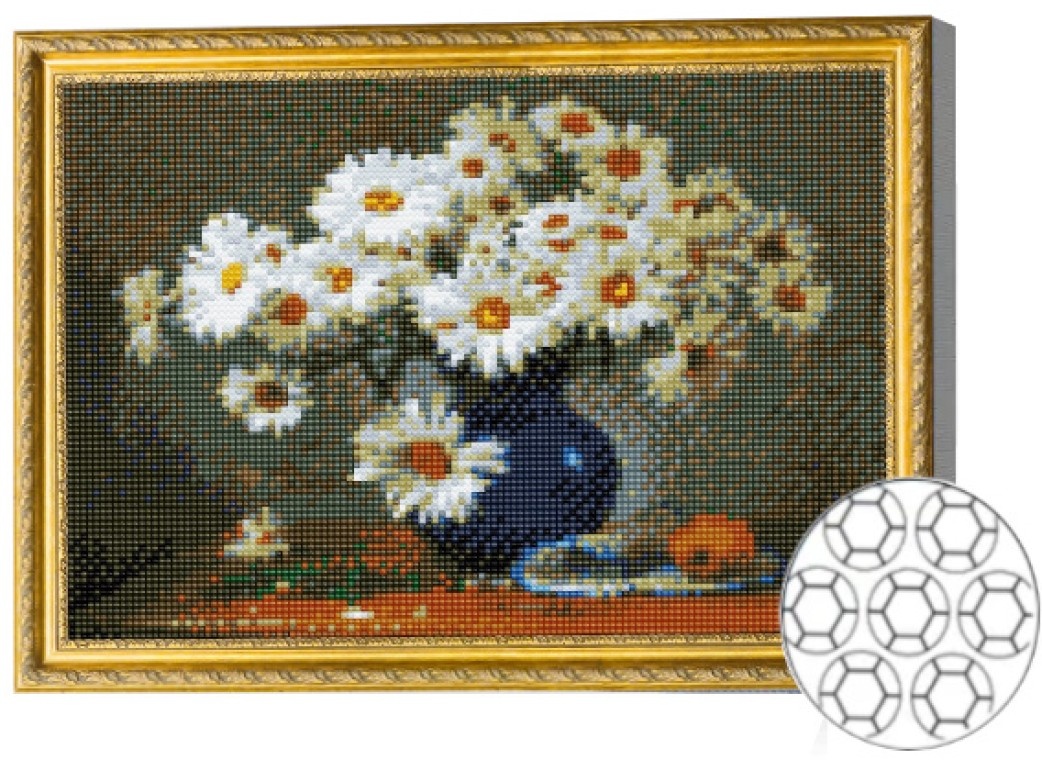 Mozaic cu diamante Art Gallery Premium Daisies In A Vase 30x40cm (GB73699)