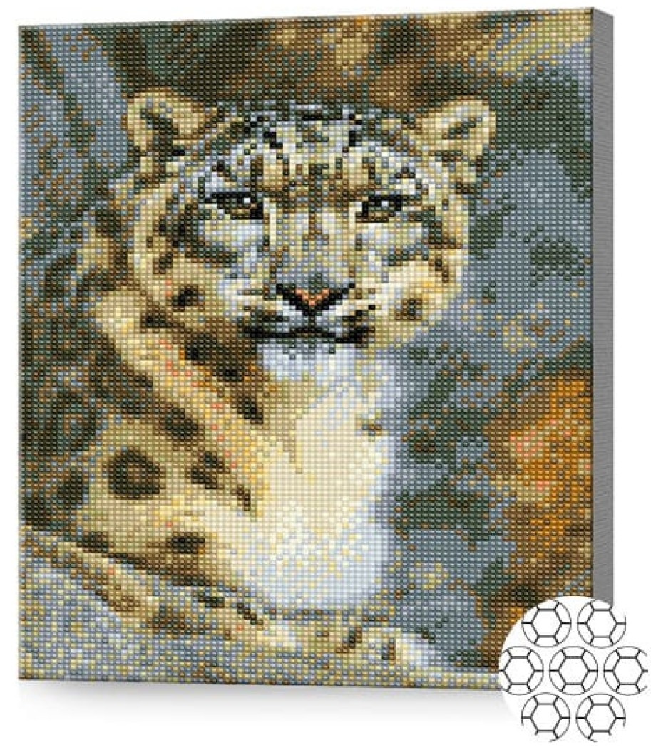 Mozaic cu diamante Art Gallery Premium Snow Leopard 30x40cm (GB87788)