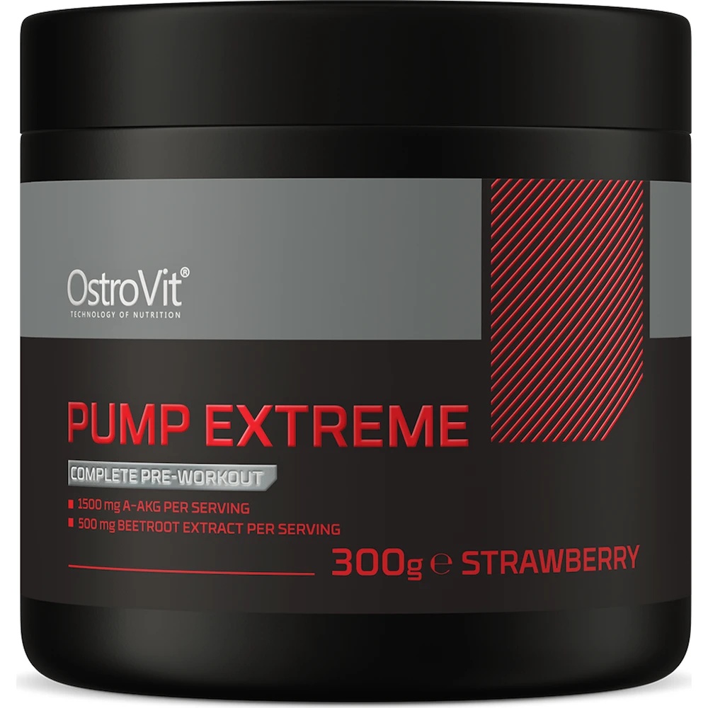 Complex pre-antrenament Ostrovit Pump Extreme 300g Strawberry