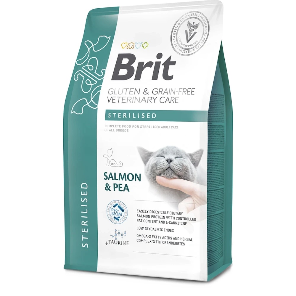 Hrană uscată pentru pisici Brit Grain Free Veterinary Care Sterilised 2kg