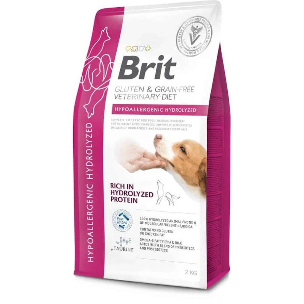Hrană uscată pentru câini Brit Grain Free Veterinary Diet Hypoallergenic Hydrolyzed 2kg