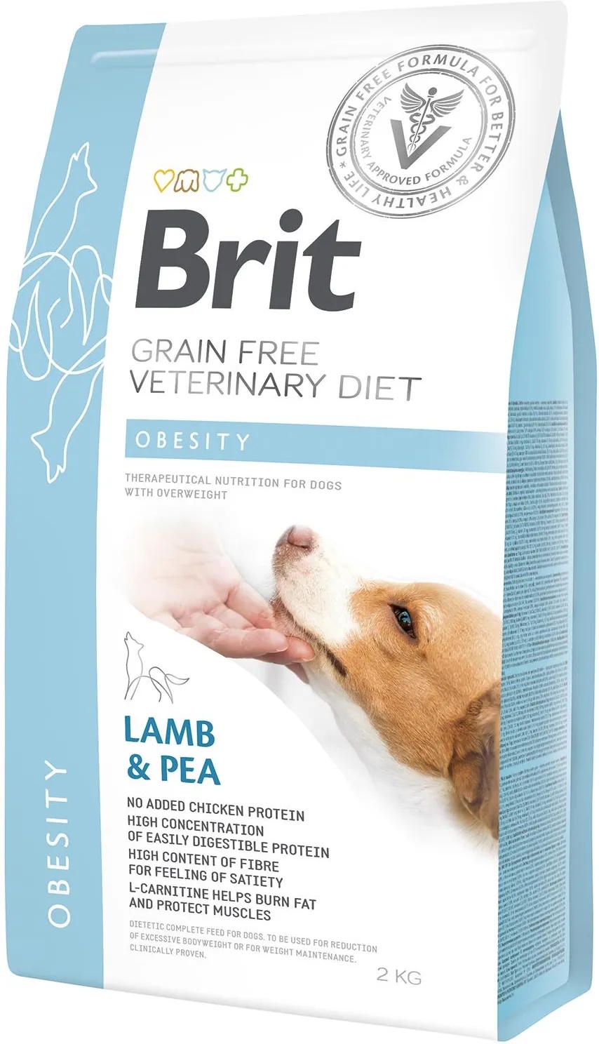Hrană uscată pentru câini Brit Grain Free Veterinary Diet Obesity 2kg