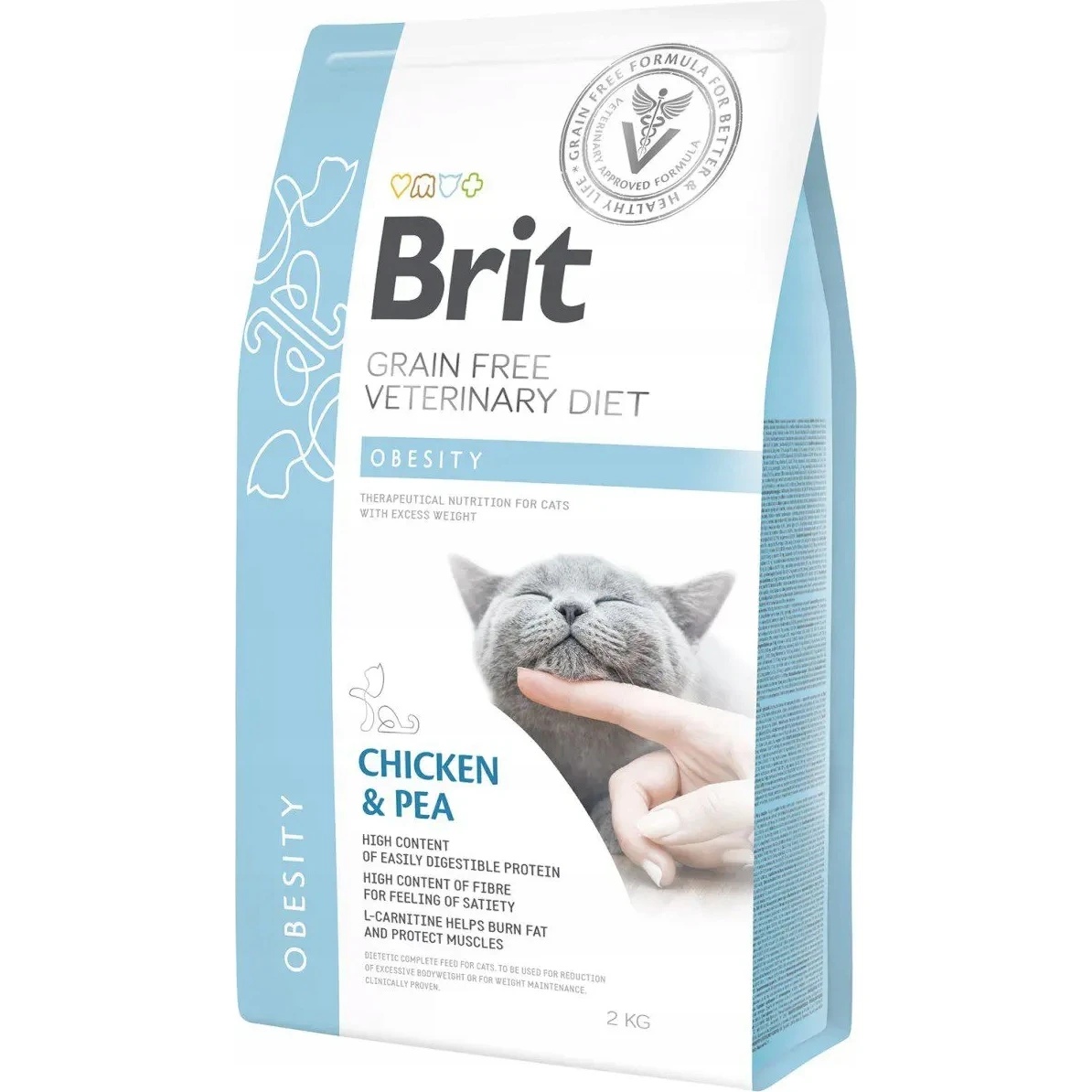 Hrană uscată pentru pisici Brit Grain Free Veterinary Diet Obesity 2kg