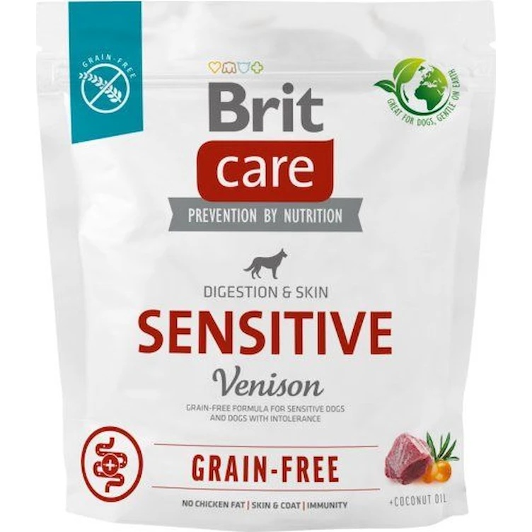 Hrană uscată pentru câini Brit Care Dog Grain Free Sensitive Venison 1kg