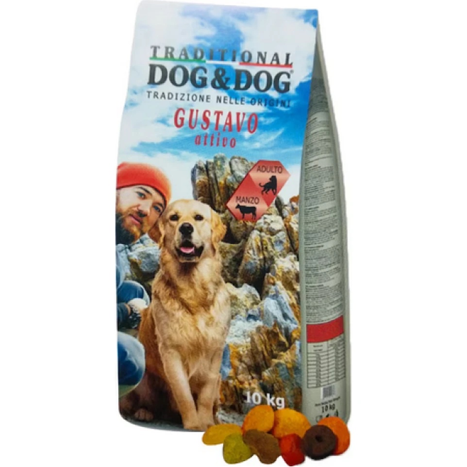 Hrană uscată pentru câini Gheda Dog&Dog Traditional Beef 10kg