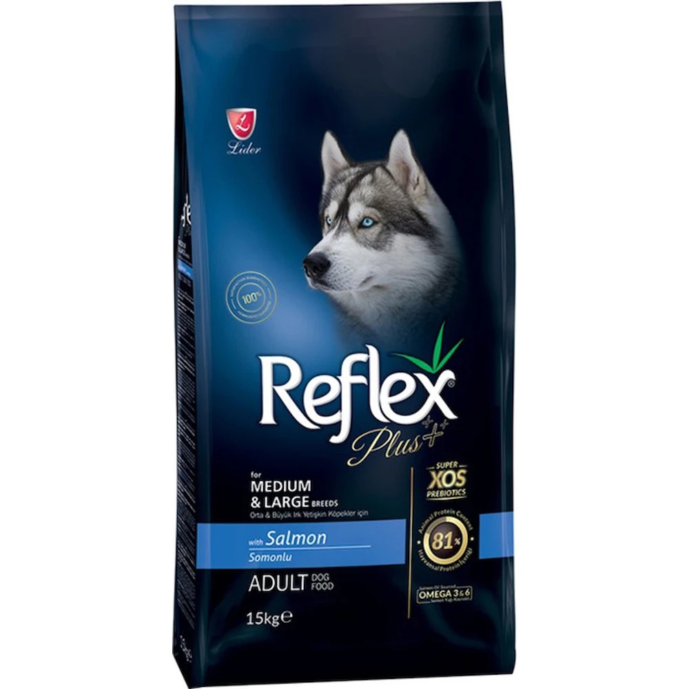 Hrană uscată pentru câini Reflex Plus Medium & Large Breed Adult Salmon 12kg