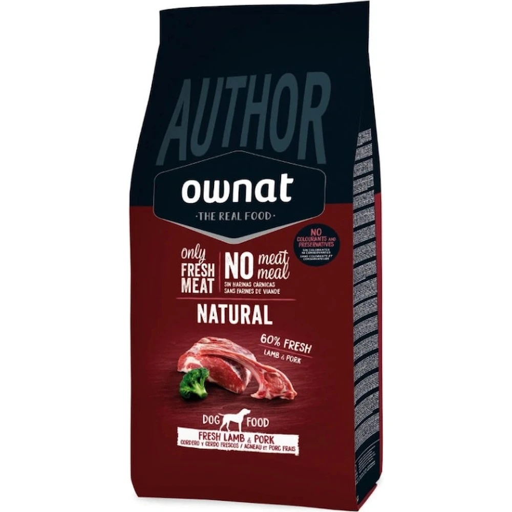 Hrană uscată pentru câini Ownat Author Fresh Lamb & Pork 10kg