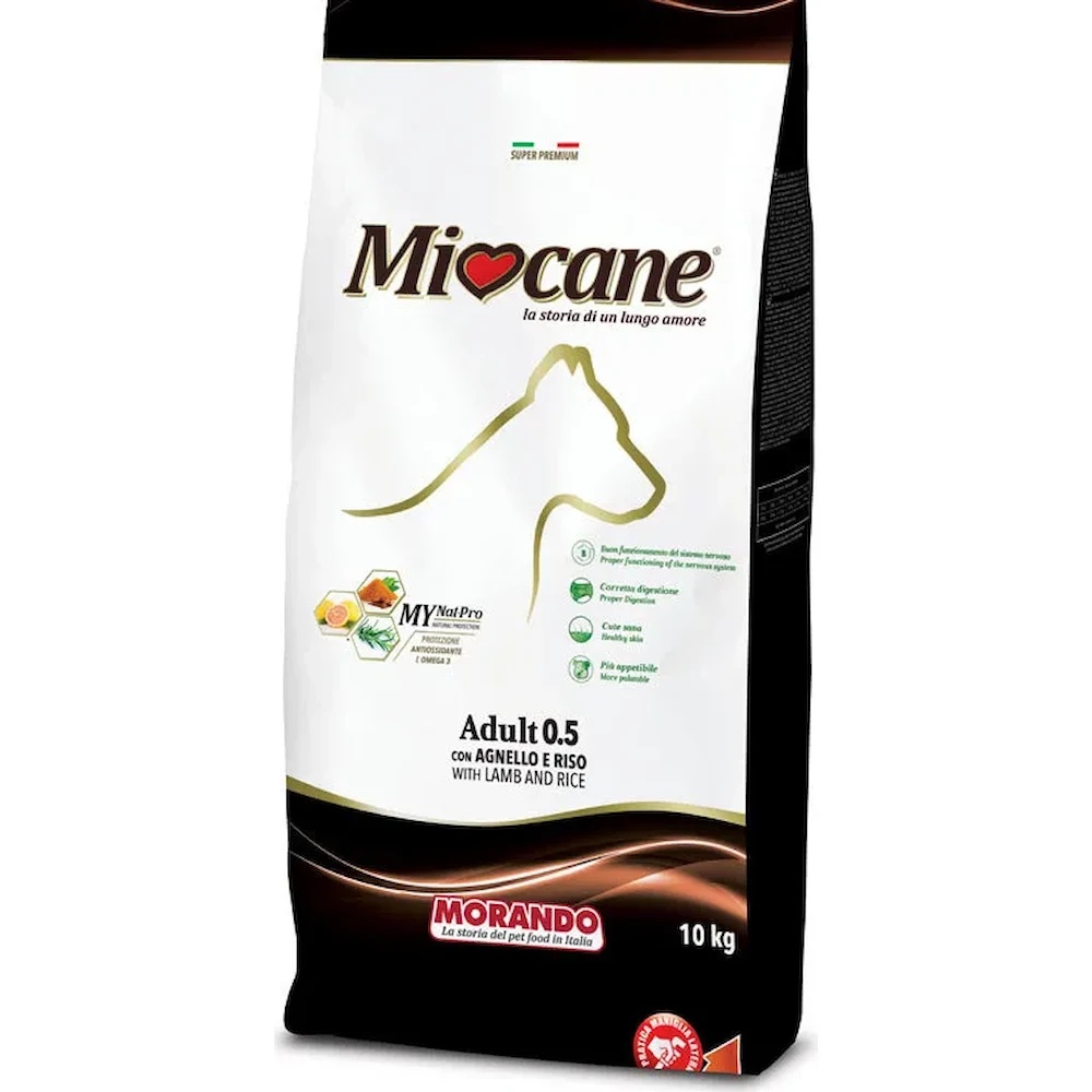 Hrană uscată pentru câini Morando MioCane Adult Lamb & Rice 10kg