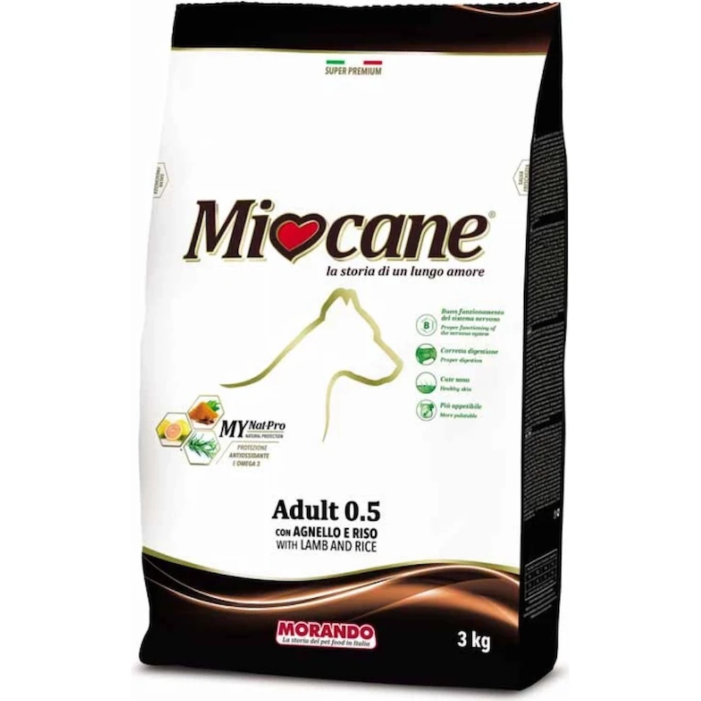 Hrană uscată pentru câini Morando Miocane Adult Lamb & Rice 3kg