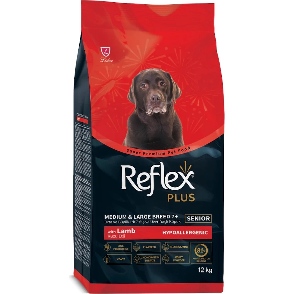 Hrană uscată pentru câini Reflex Plus Medium & Large Breed Senior Lamb 12kg
