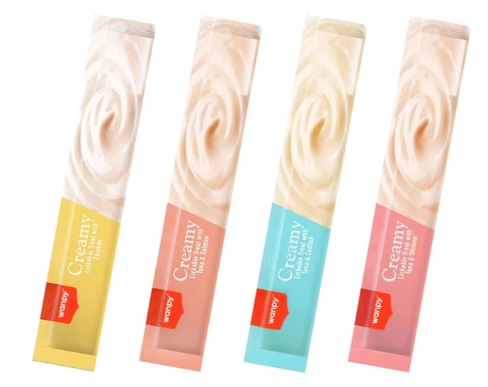 Snackuri pentru pisici Wanpy Creamy Treat Assorted 4 Flavors 50x14g