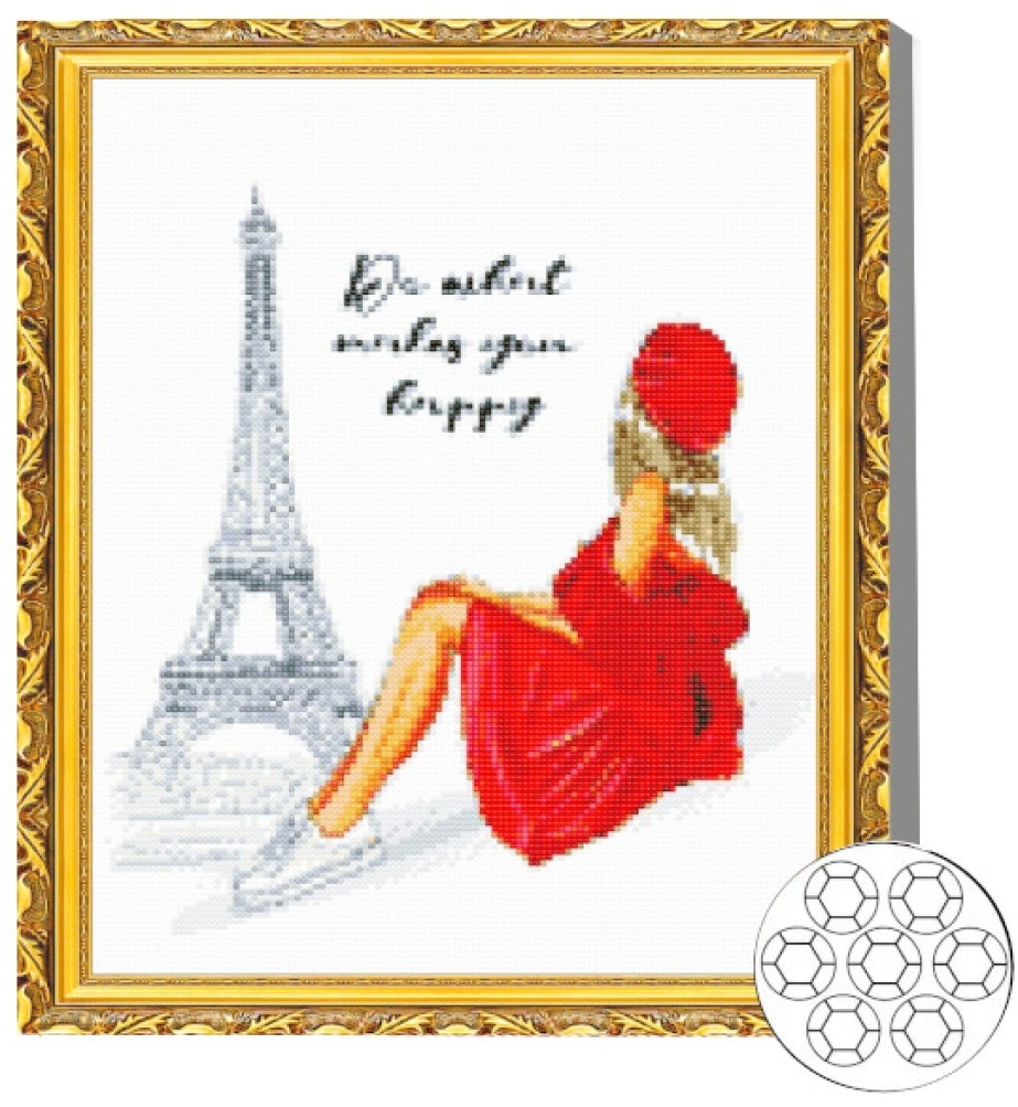 Mozaic cu diamante Art Gallery Premium Girl In Paris 40x50cm (GA87209)