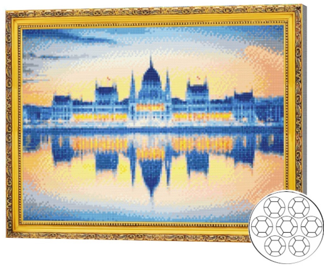 Mozaic cu diamante Art Gallery Premium Parliament Budapest 40x50cm (GA80330)